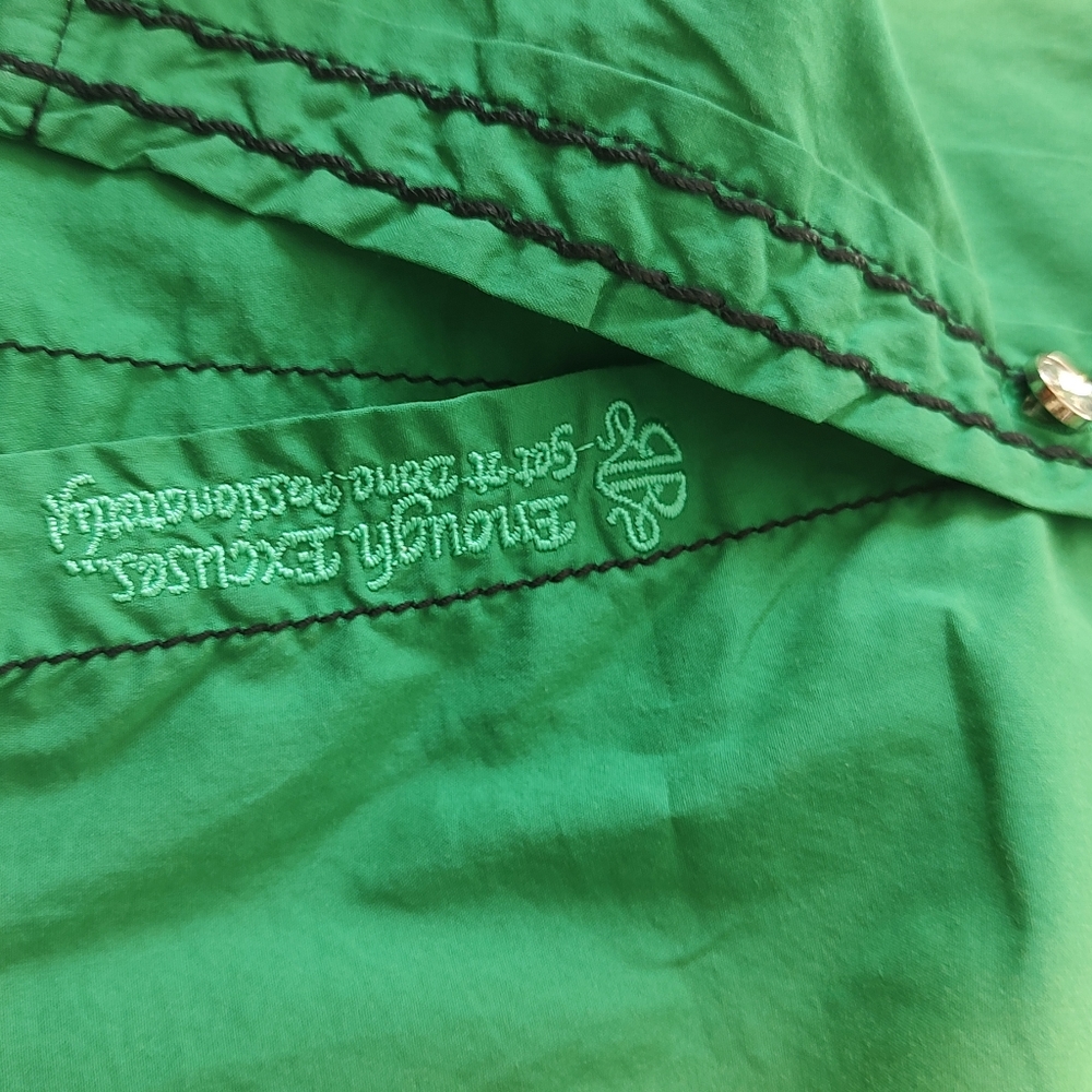 Knew Without Tags Green Sequins Roar Button Down - image 2